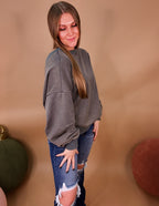 Cut it out top- Vintage moss