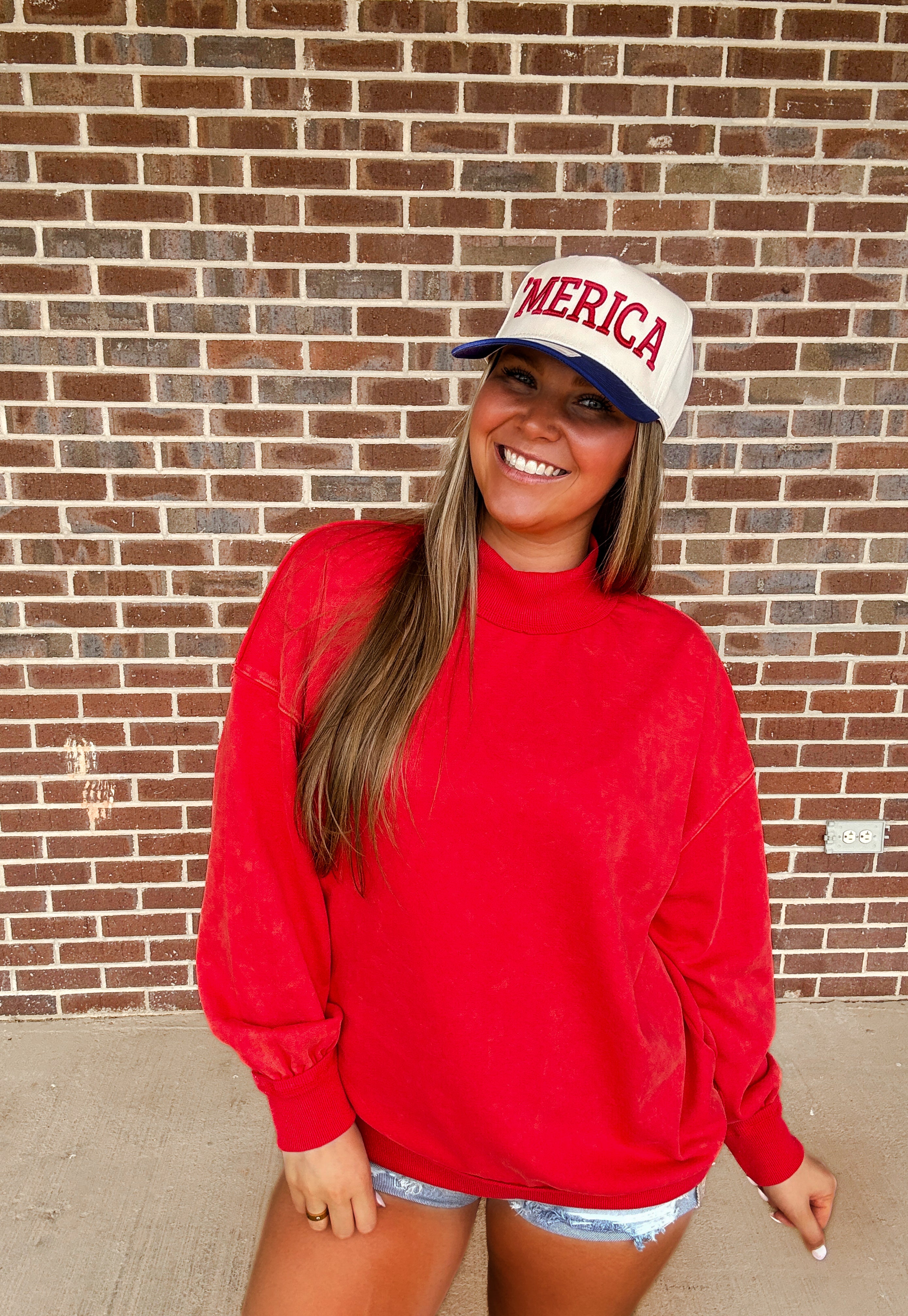 The Fancy Mockneck- Red