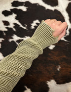 Mineral washed sweater- olive