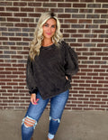 Oversized girlie pullover- Ash Black