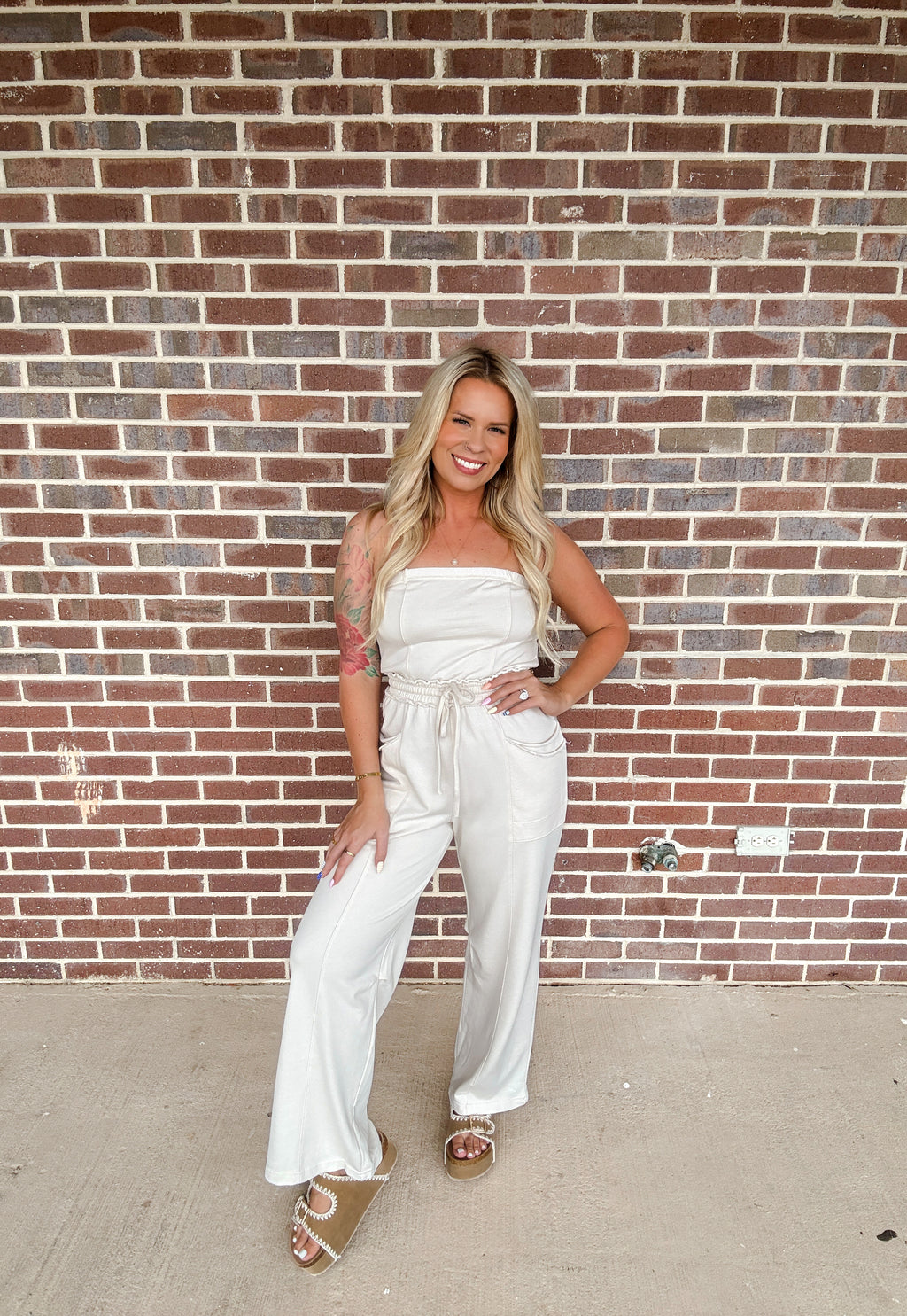 Riley Jumpsuit- Oatmeal