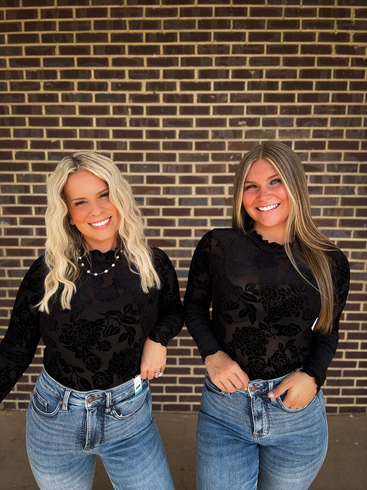 The Lux Velvet Mesh top- Black