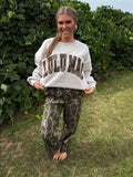 The Mossy Camo Pullover- Greige