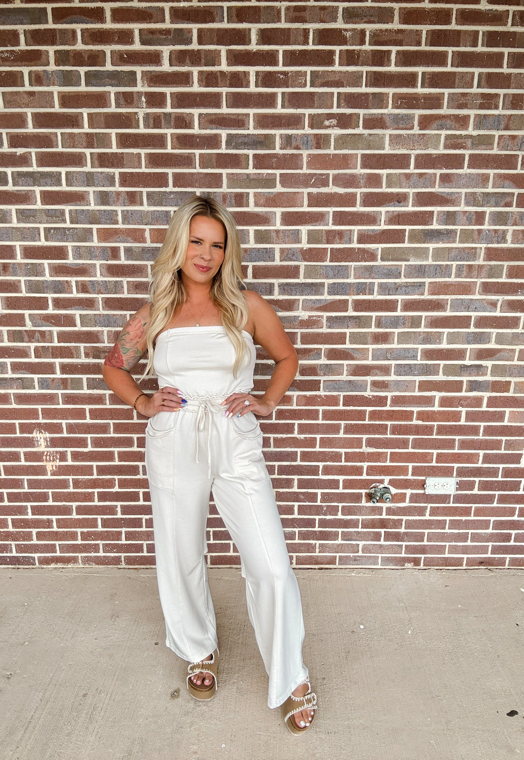 Riley Jumpsuit- Oatmeal
