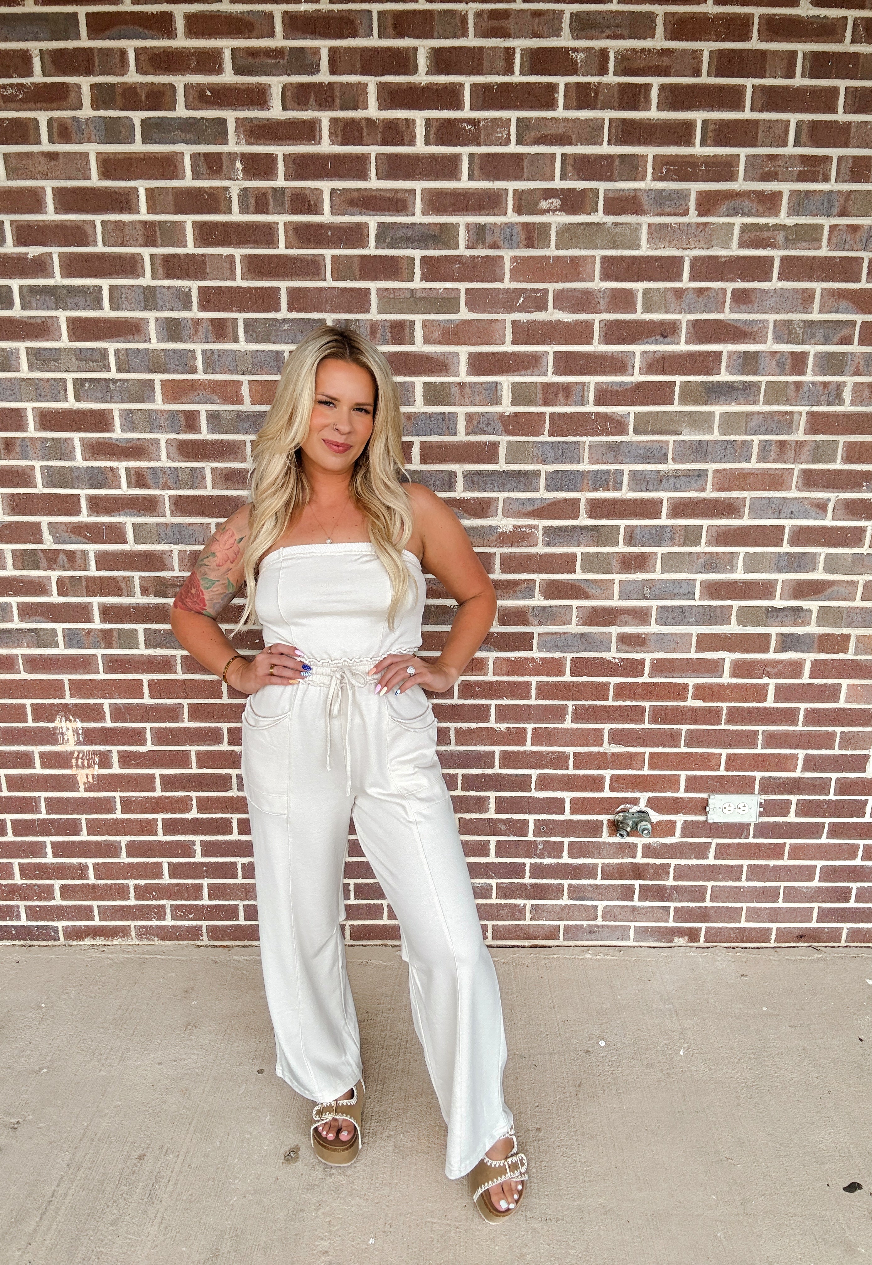 Riley Jumpsuit- Oatmeal