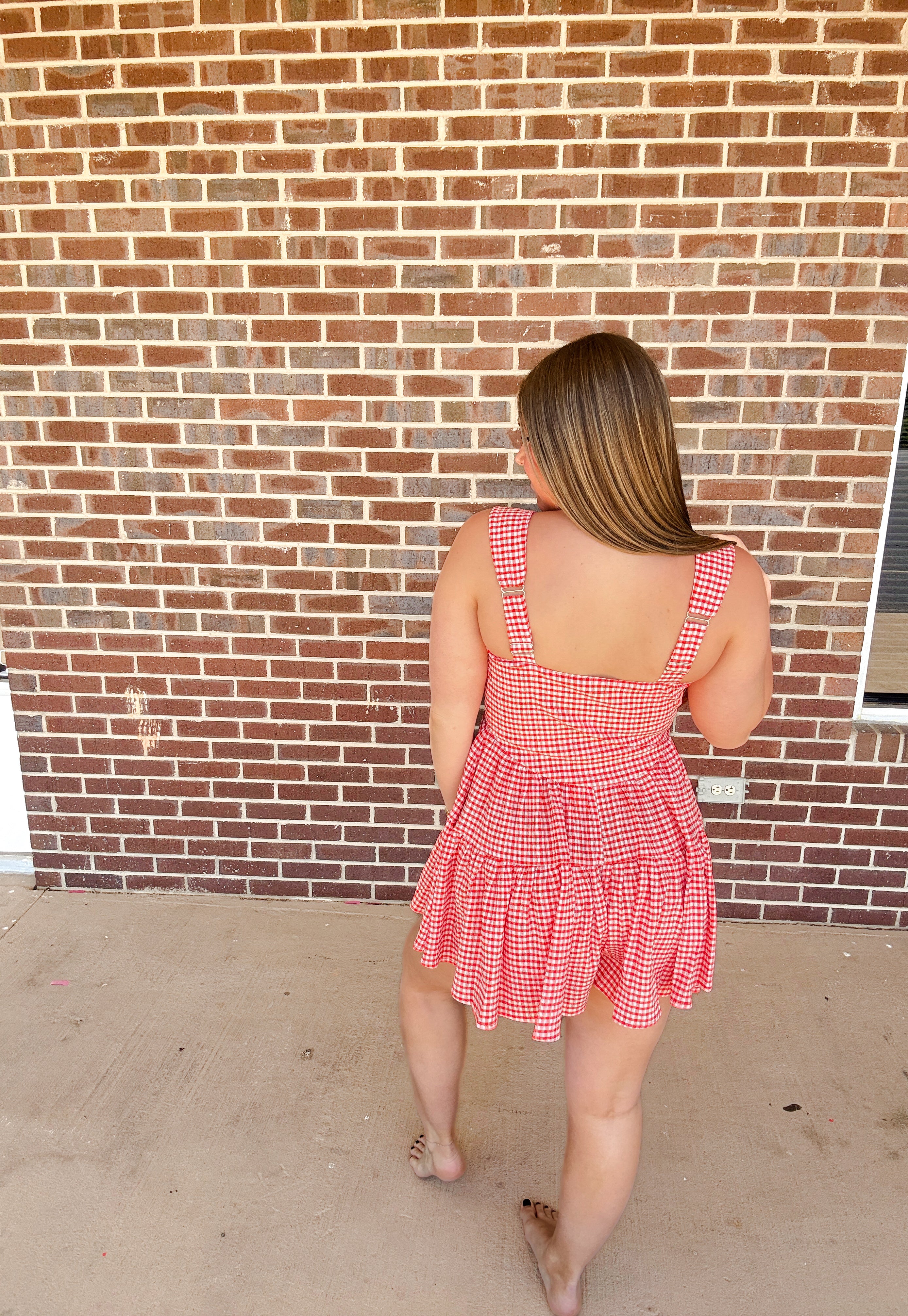 The Picnic Romper- Orange