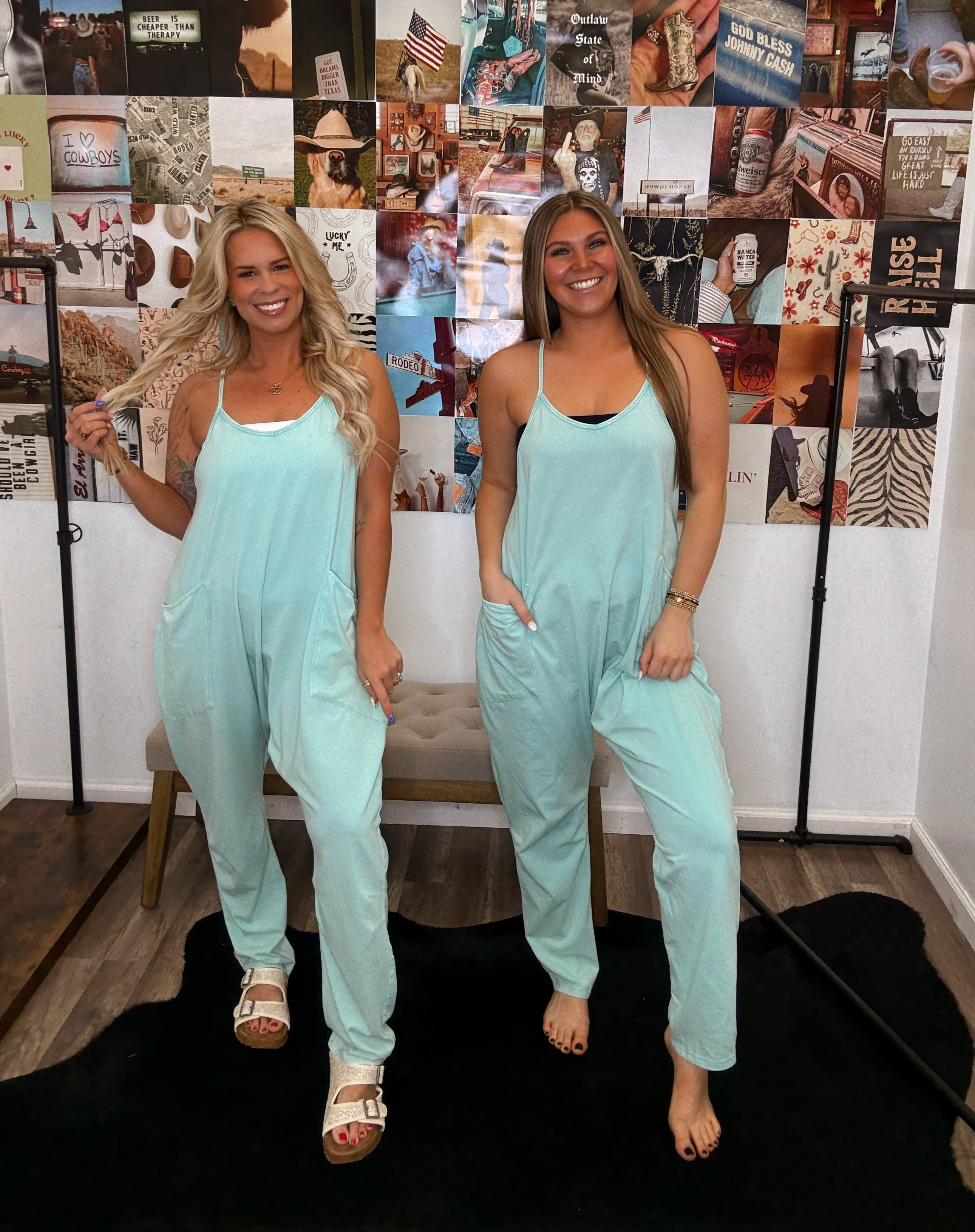 The Richland Jumpsuit- Turquoise