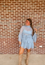 The Ruffle Dusty Blue Dress
