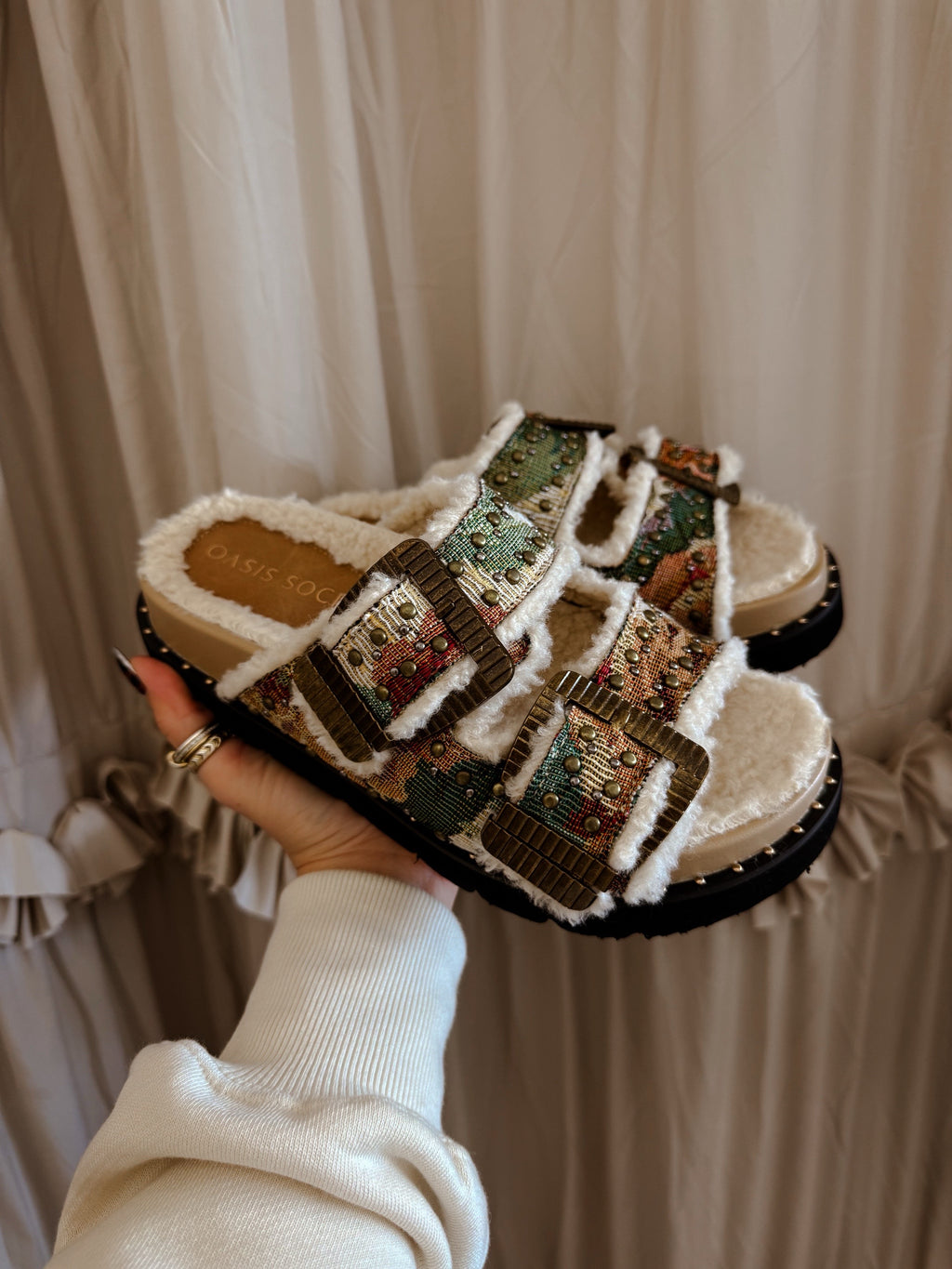 The Toni Sherpa Sandals