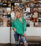 Oversized Girlie Pullover- Kelly Green