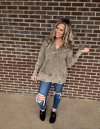 The East Coast button pullover- Mocha