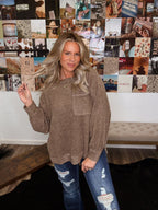 The Vintage Girl Top- Mocha