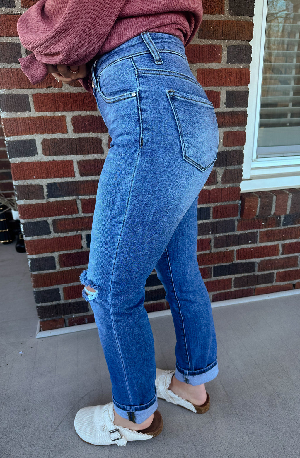 Thinkin bout me straight leg denim by Risen