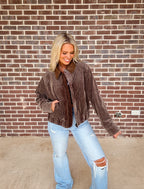 Mineral Wash Corduroy Bomber Jacket