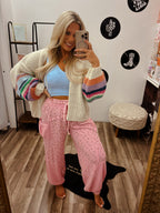 The Bubblegum Waffle Knit Joggers
