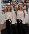 Luxe Vintage Cardigan- Oatmeal
