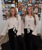 Luxe Vintage Cardigan- Oatmeal