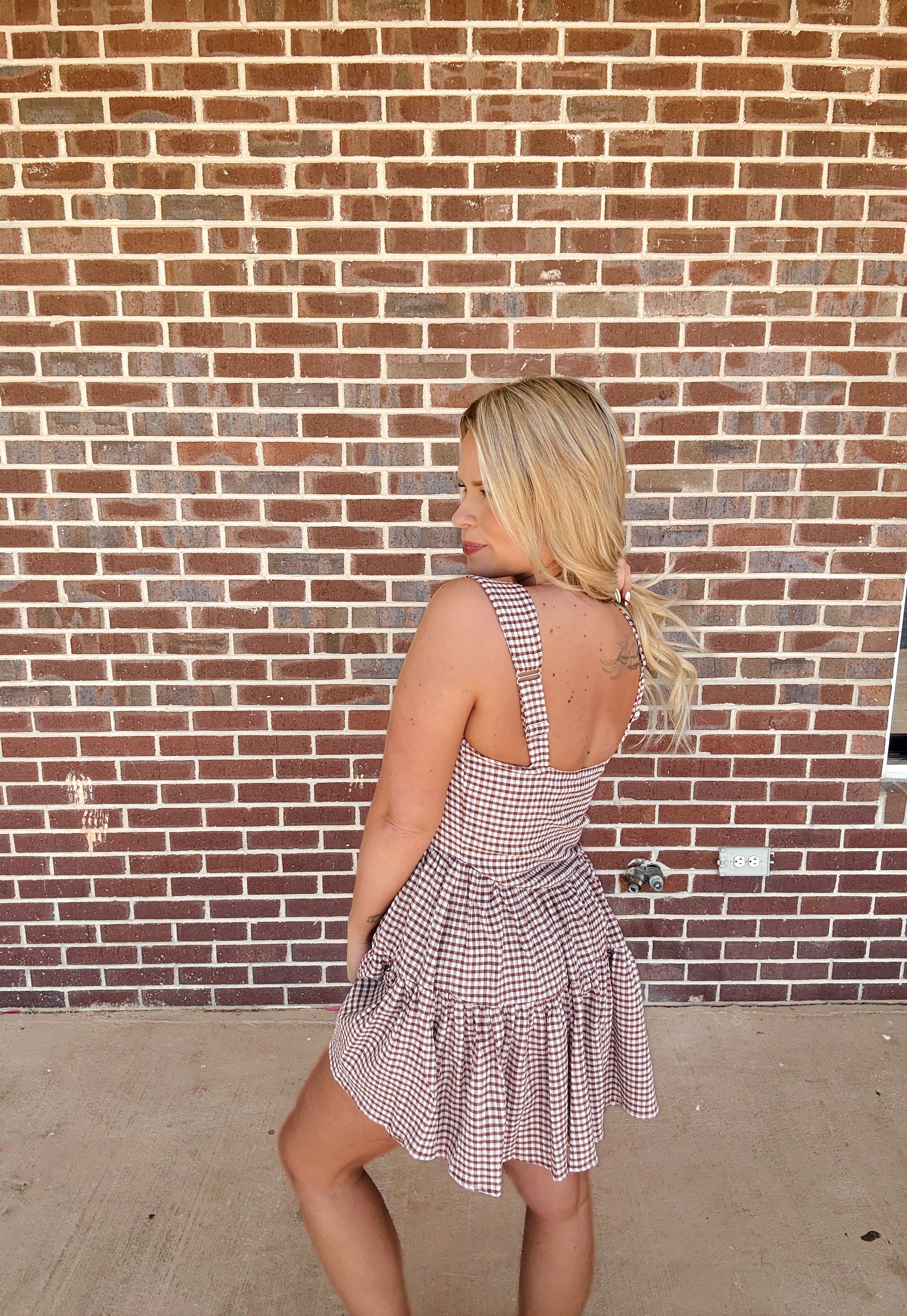 The Picnic Romper- Brown