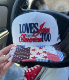Loves Jesus & America Too Trucker Hat
