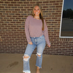 The Millie Stripe Top- Wine