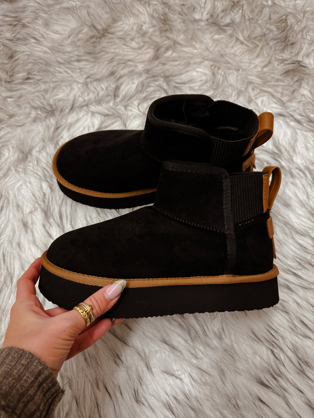 The Brooklyn Platform Slippers- Black
