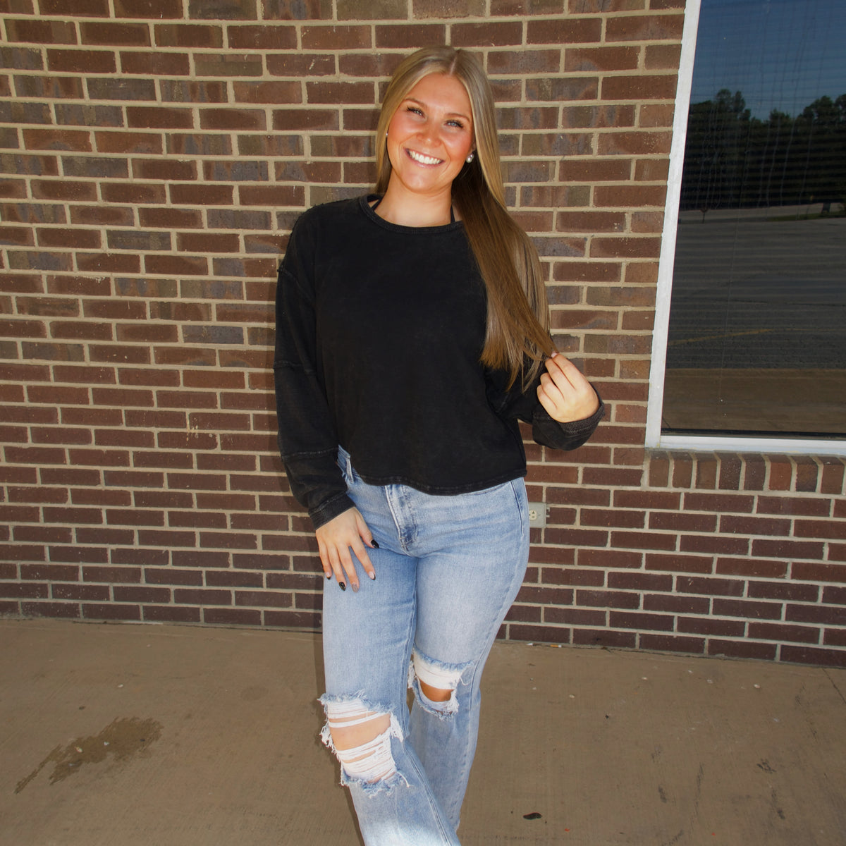The Caroline Stitch Top- Black