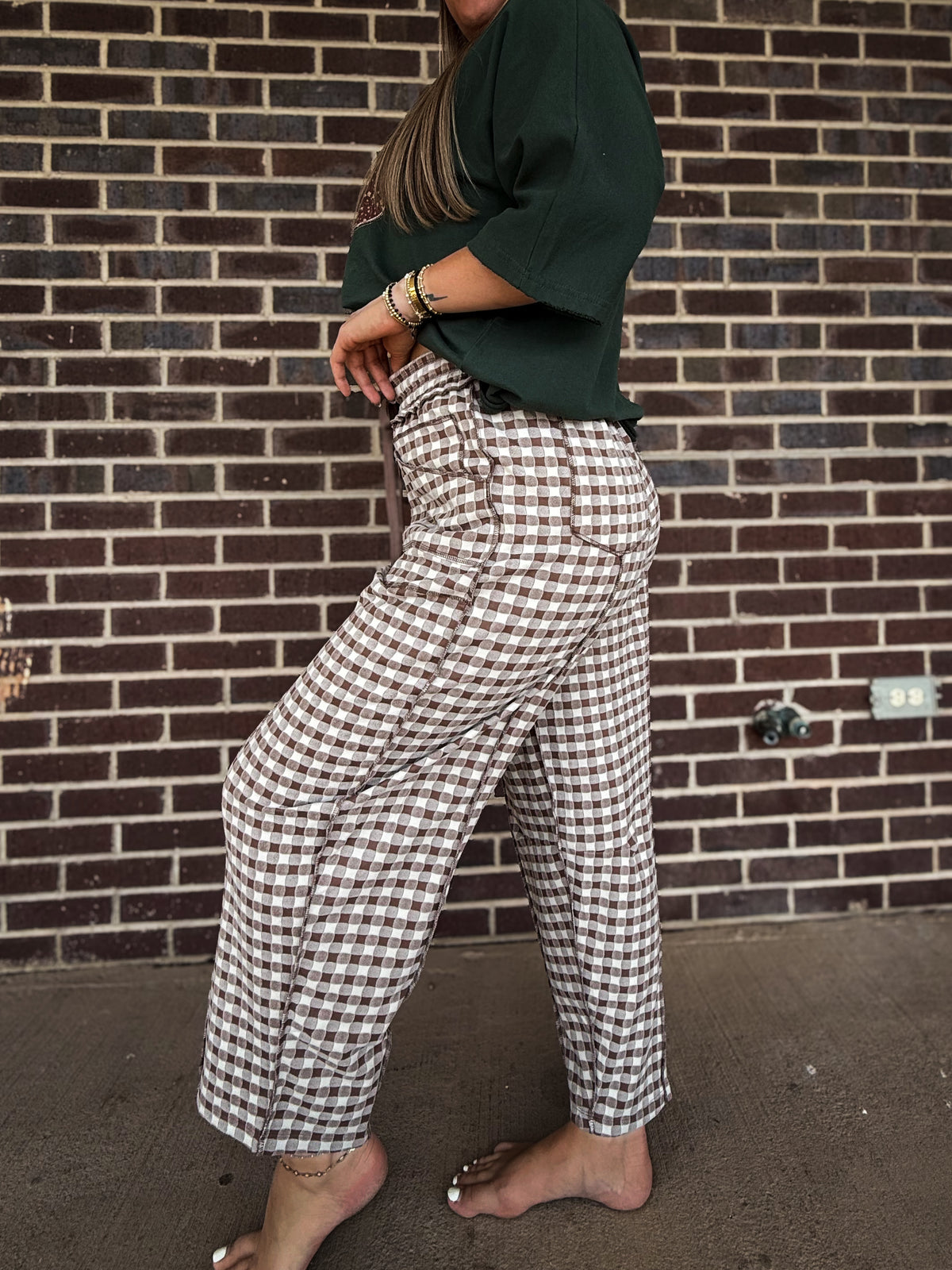The Mocha Gingham Pants