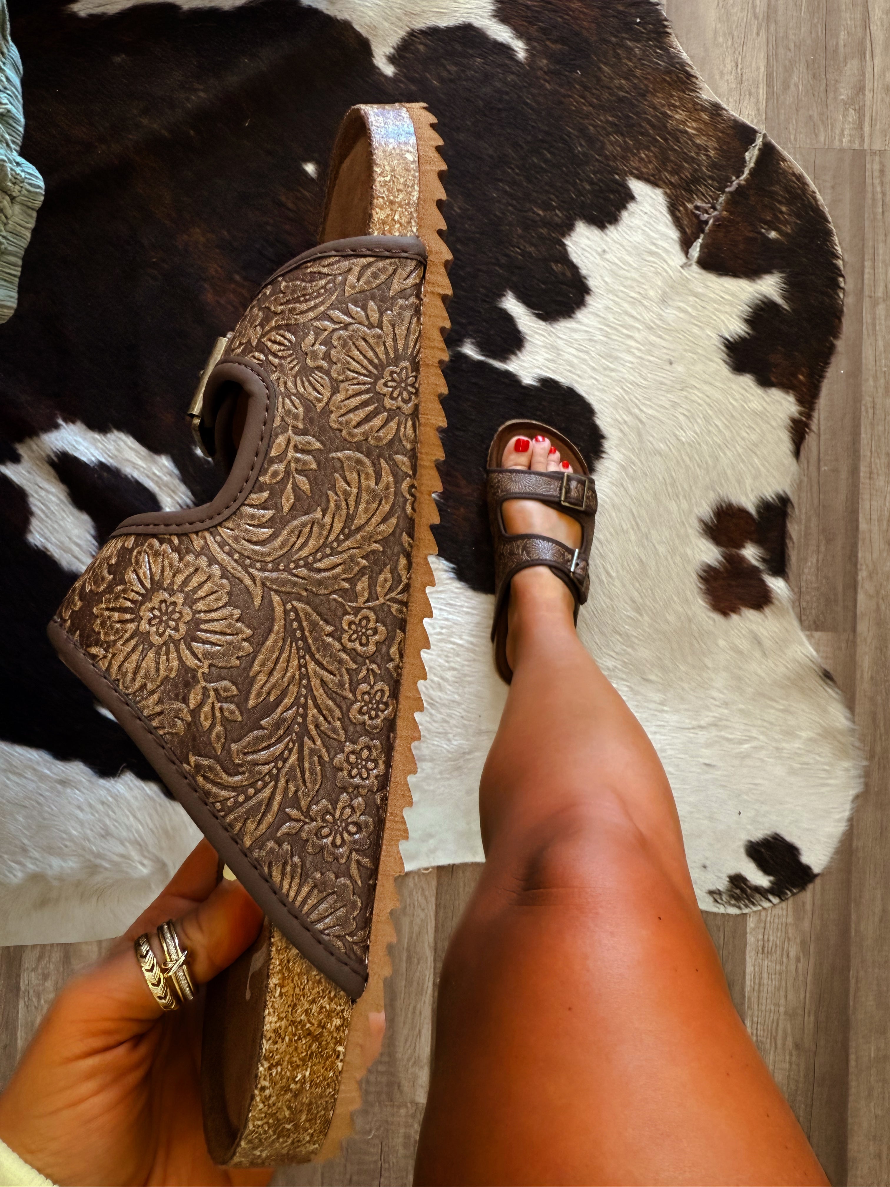 The Lainey Sandals- Chocolate