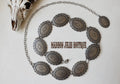 Western Conch Chain Belt Silver