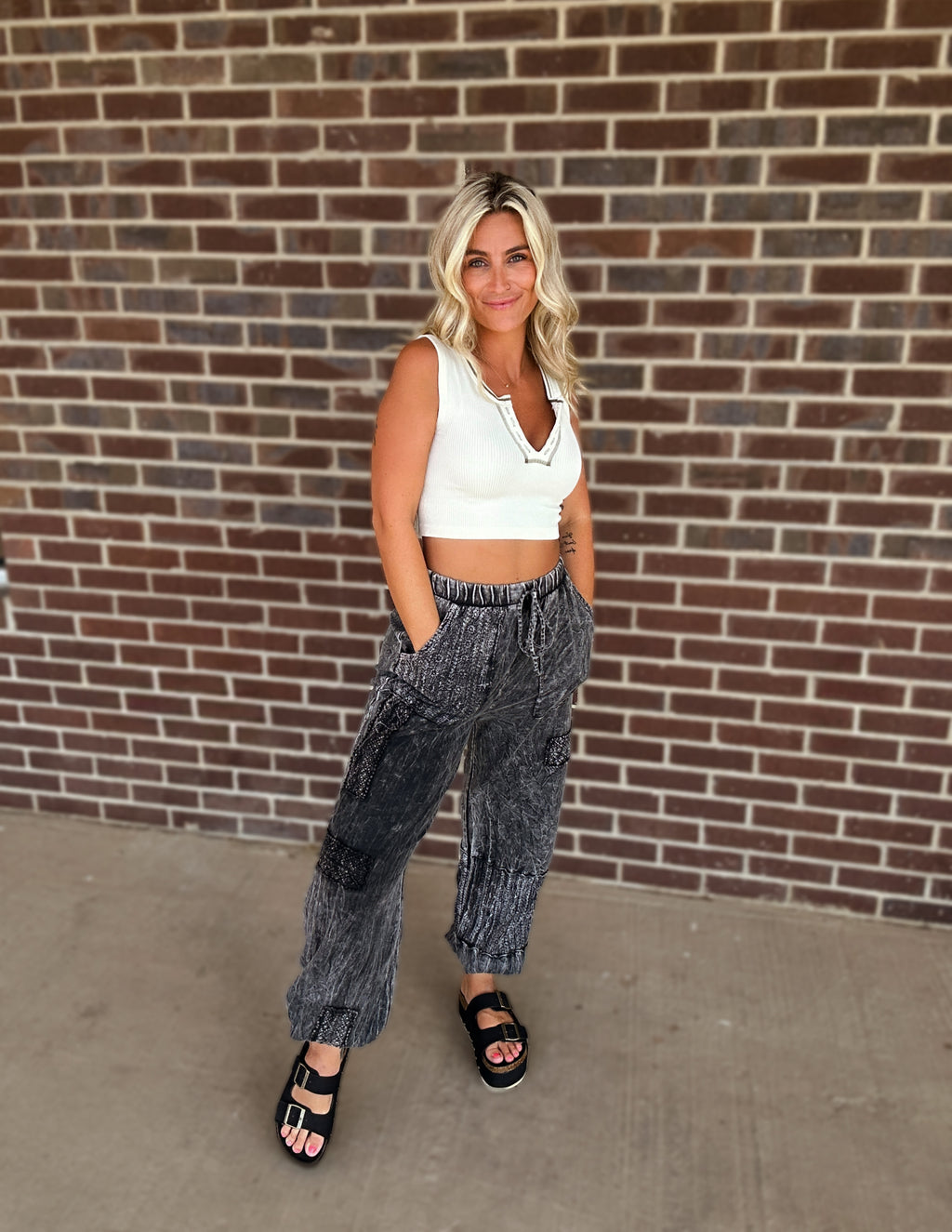 The Boho Joggers- Ash Black