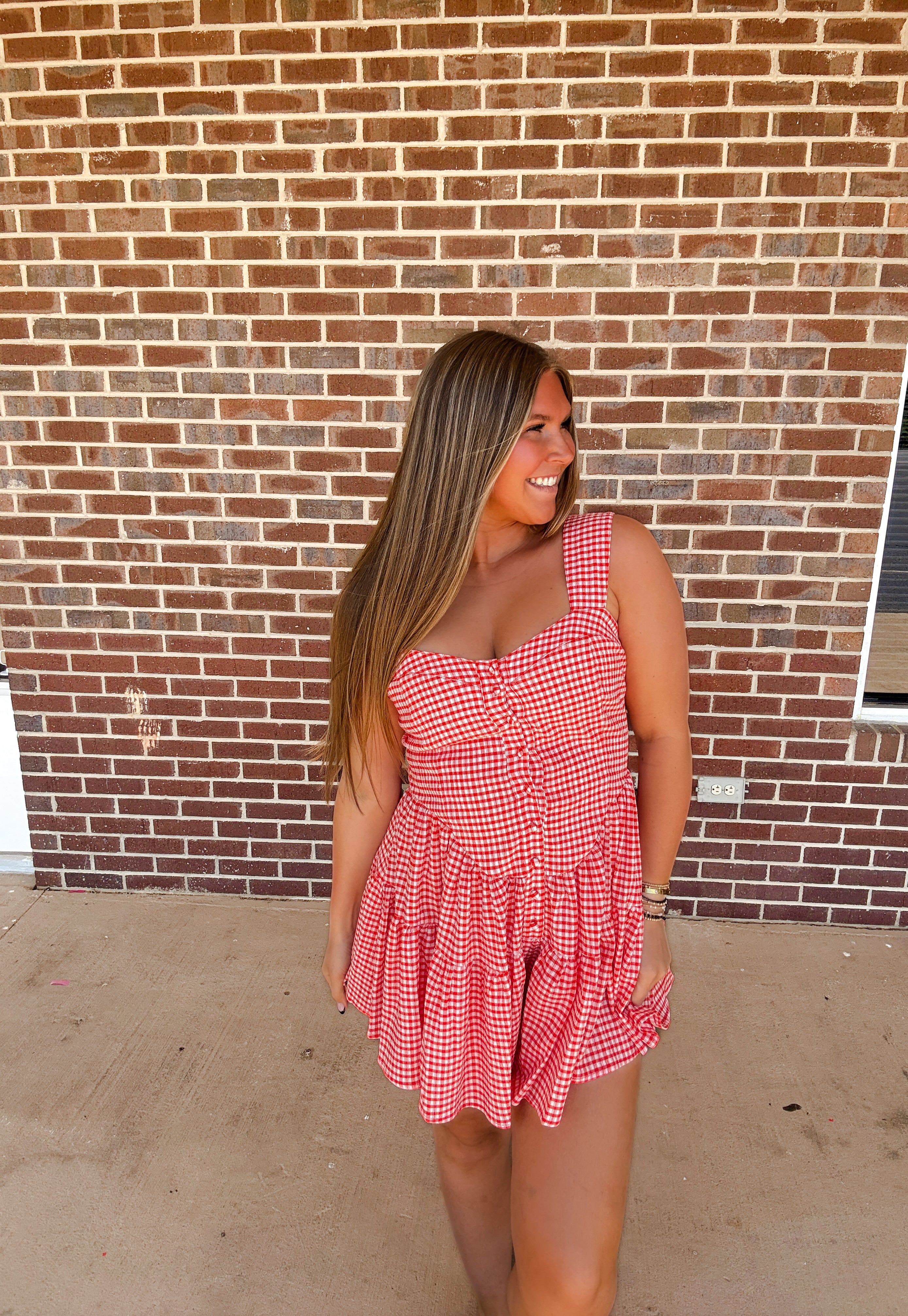 The Picnic Romper- Orange
