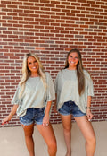 The Sage Studded Top