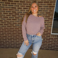 The Millie Stripe Top- Wine