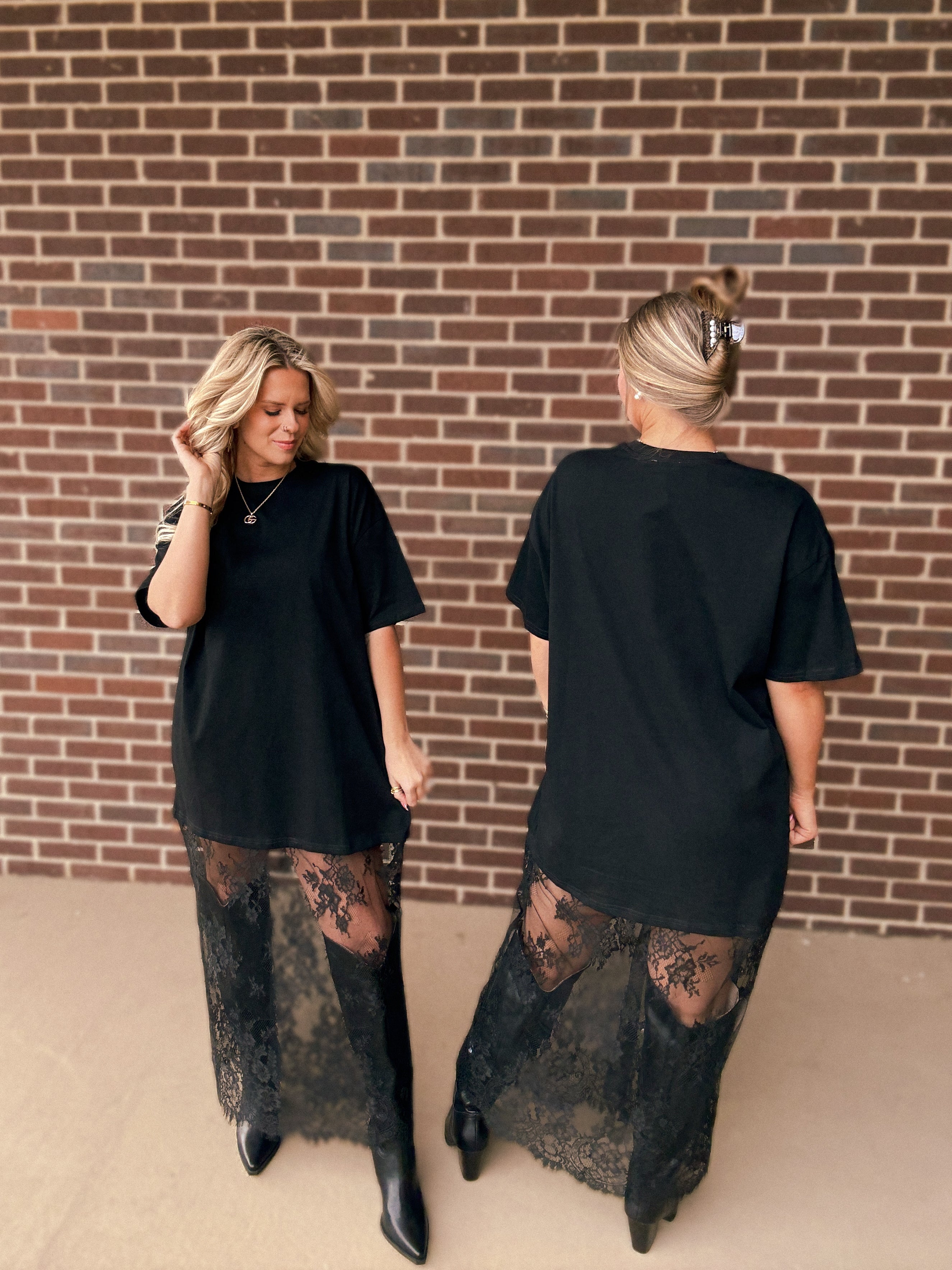 The Jade Lace Tee Shirt Dress