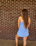 Things To Do Romper Dress- Blue