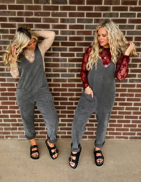 Casanova Jumpsuit- Ash Black