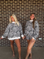 Run Wild Zebra Mockneck