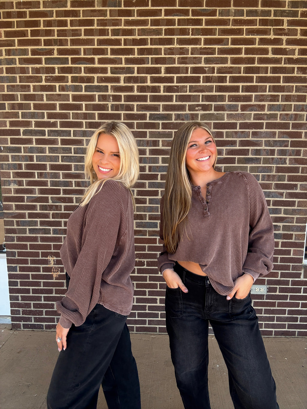 The Loretta Henley- Dark Brown