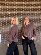 The Loretta Henley- Dark Brown
