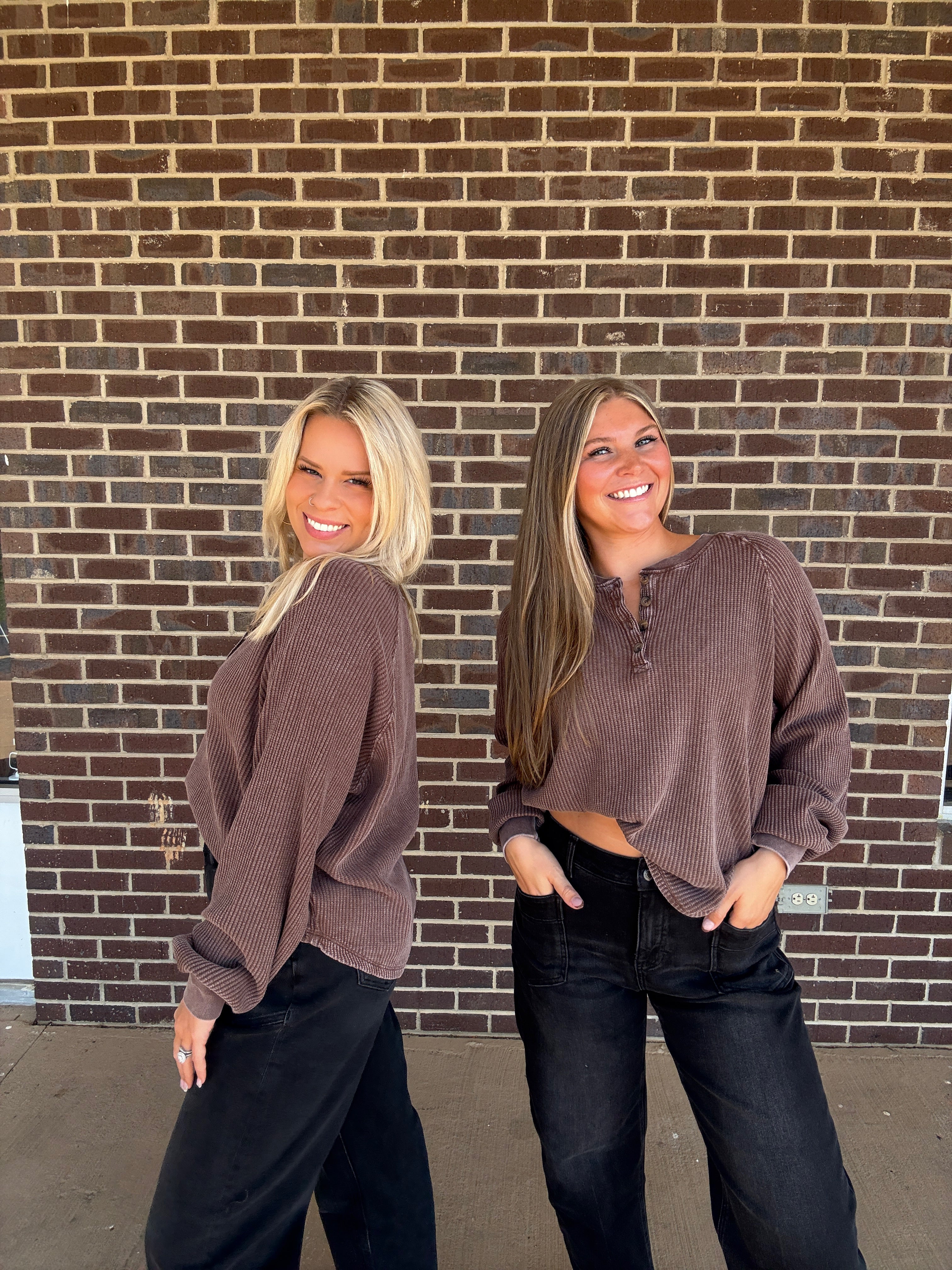The Loretta Henley- Dark Brown