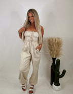 The Gema Jumpsuit- Oatmeal