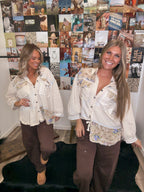 The Annie Plaid Contrast Flannel Top