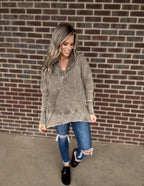 The East Coast button pullover- Mocha