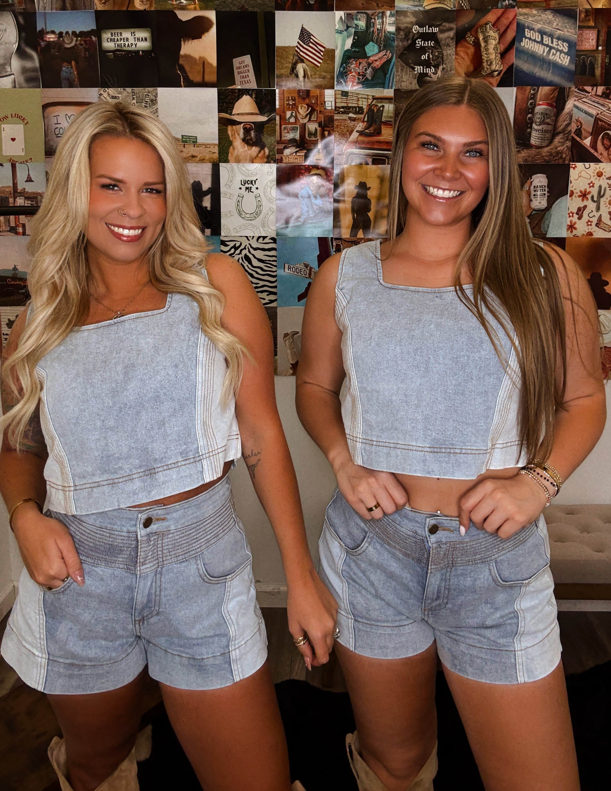 The Retro Denim Top