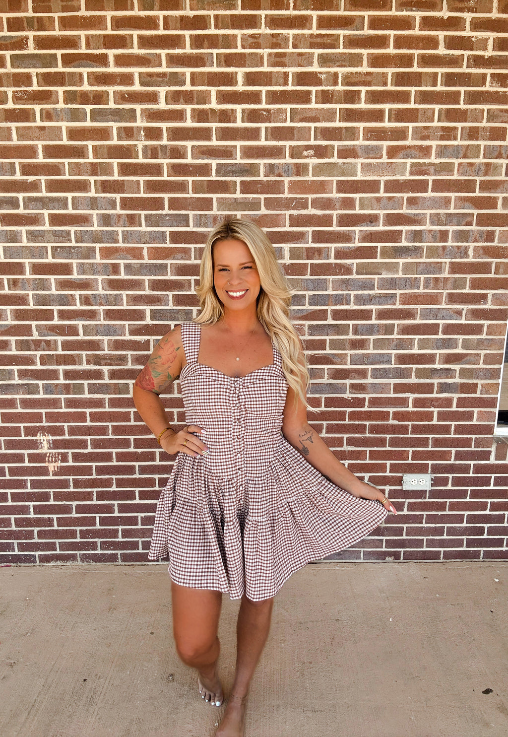 The Picnic Romper- Brown
