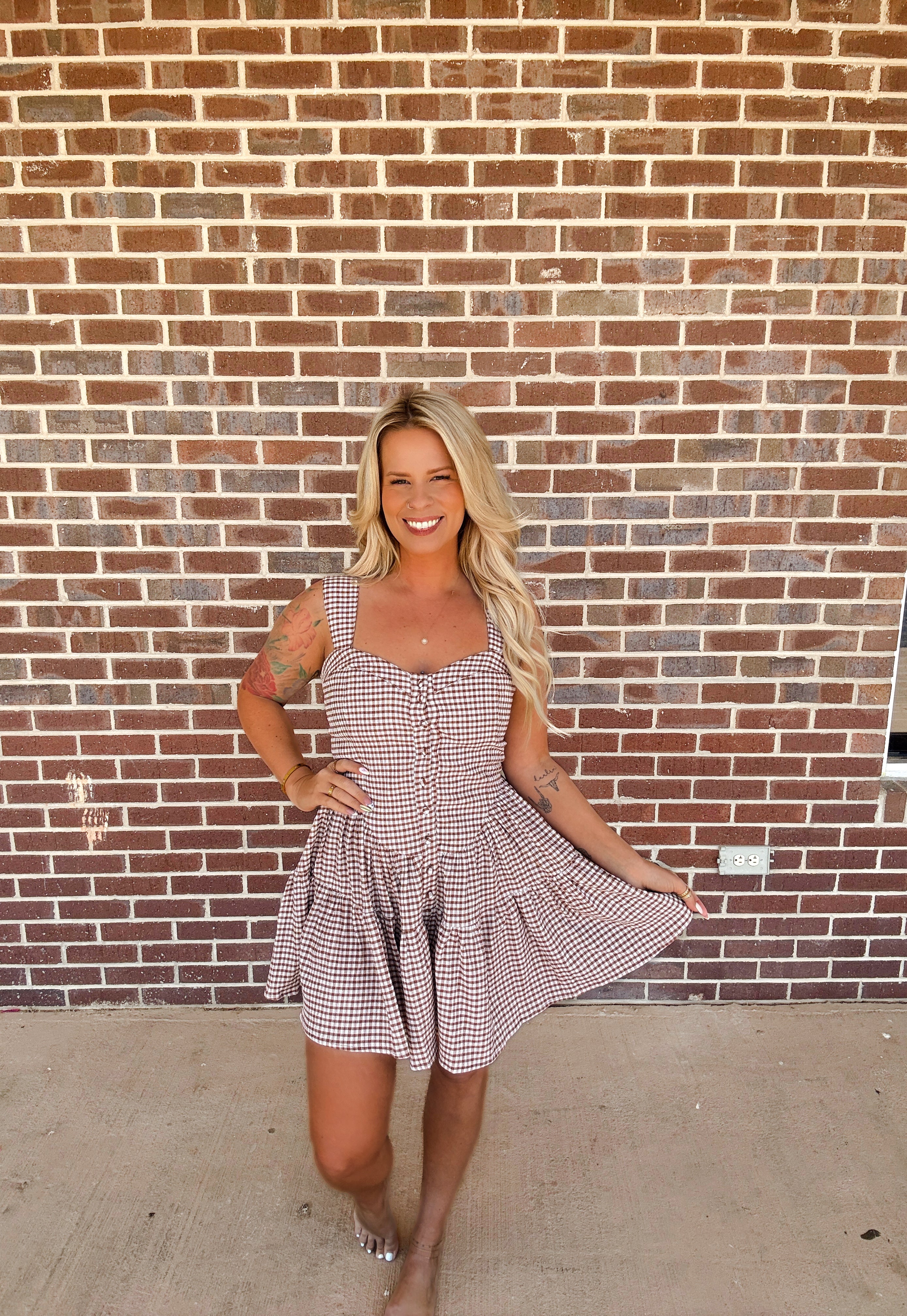 The Picnic Romper- Brown