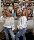 The Camo off the shoulder top