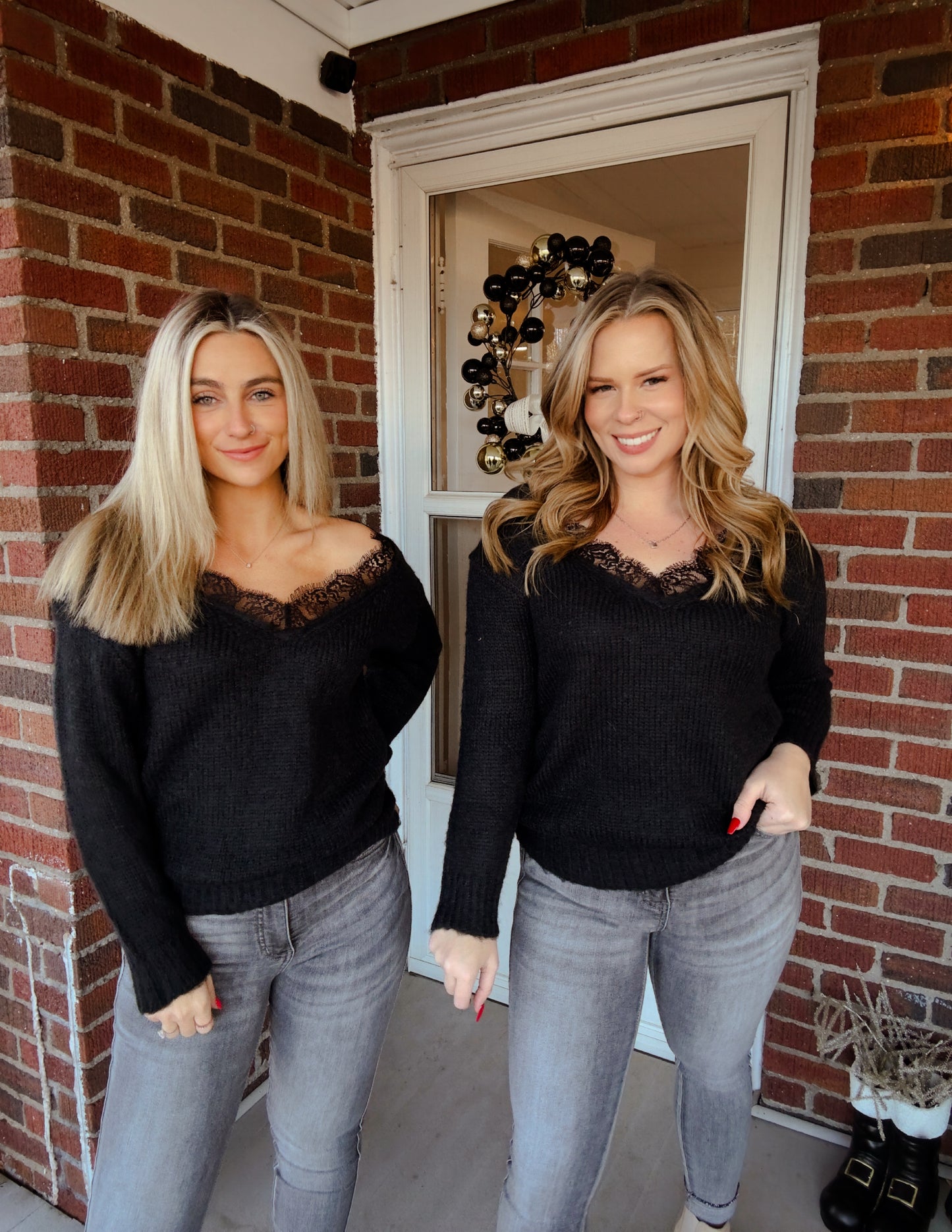 Little black lace sweater