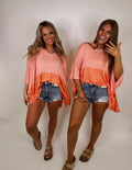 Coffee Sunsets V-Neck Top
