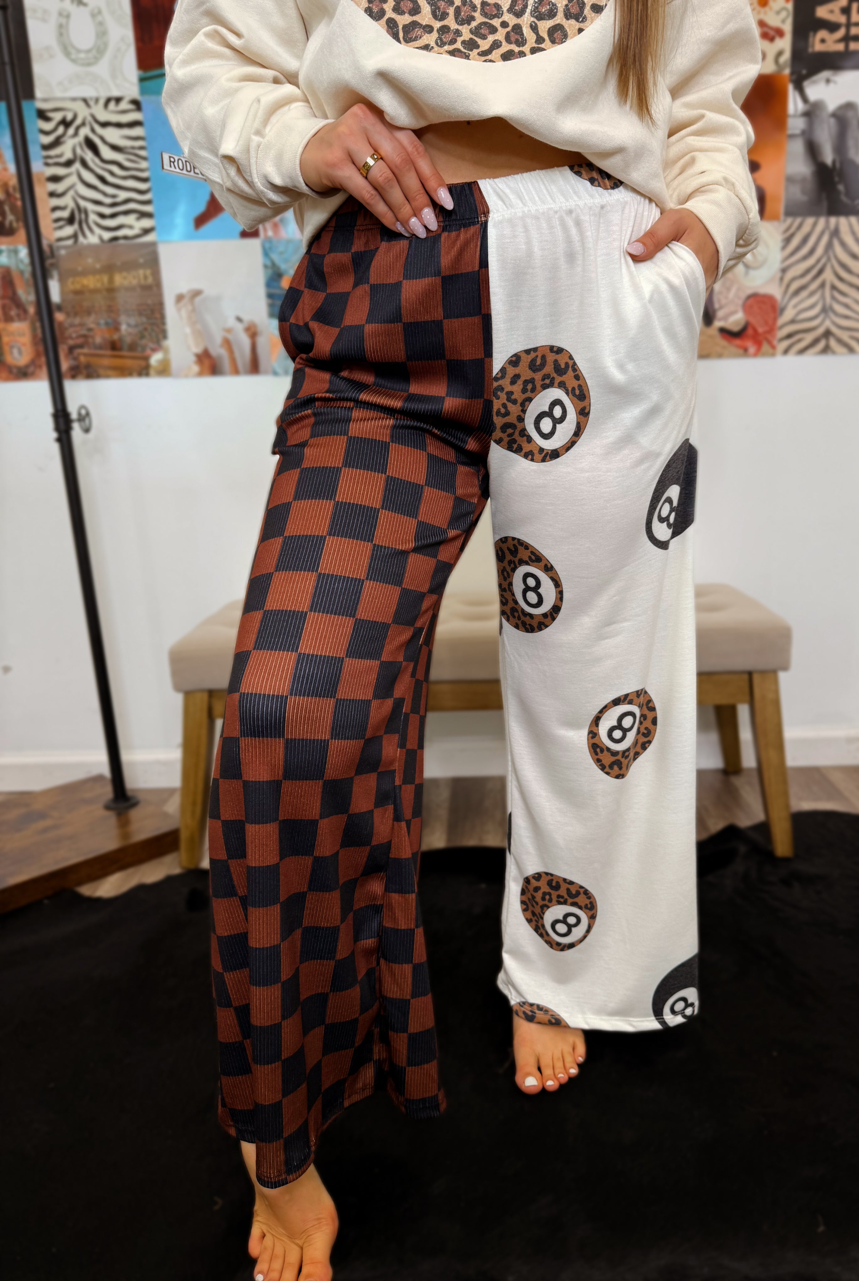 The Edgy Wide Leg Pants-Mocha